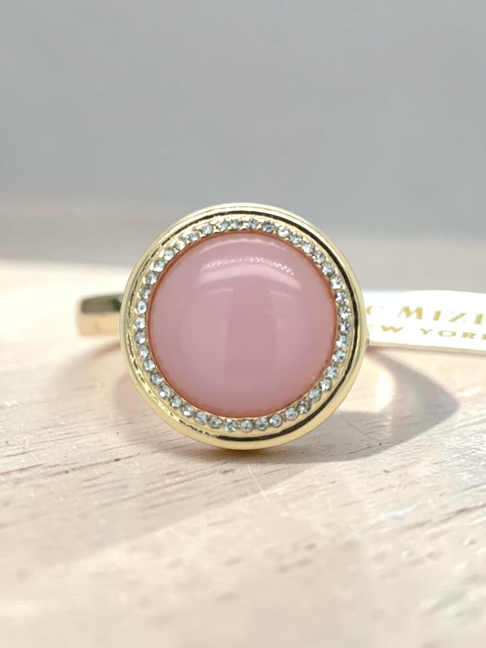 Isaac Mizrahi Pink Cabochon Ring